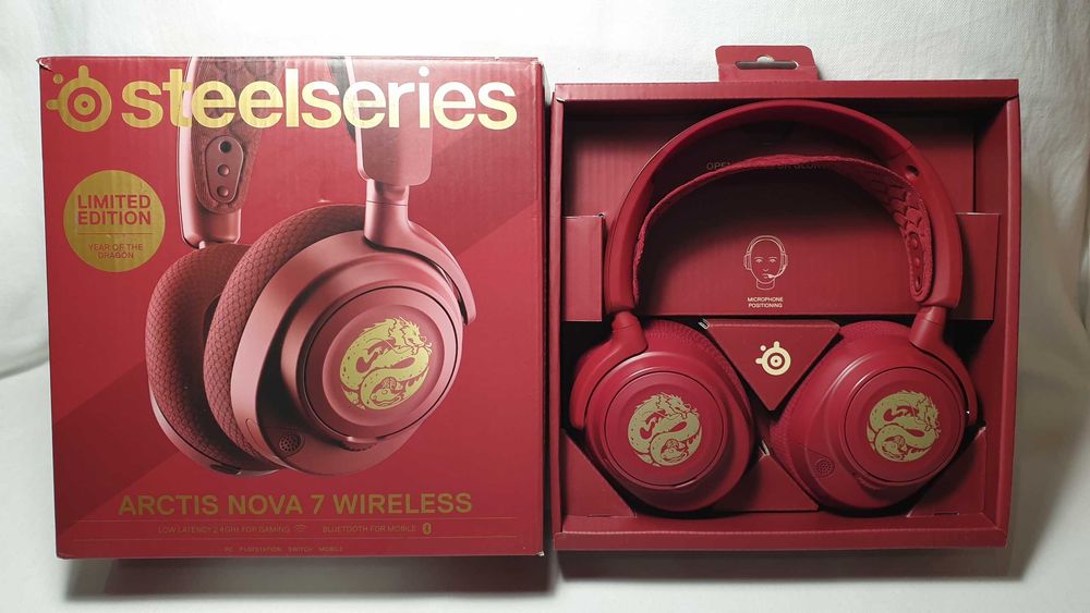 Słuchawki SteelSeries Arctis Nova 7 Dragon Edition stan BDB + GRATIS.