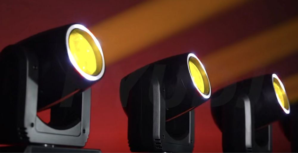 Ruchome głowy led 180w 3d beam + spot + wash 18 pryzmatów DMX