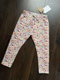 Kolorowe legginsy spodnie kwiaty kwiatki Sfera 18-24 mies/86-92cm