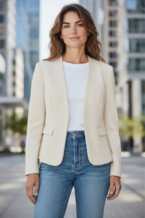 Піджак молочний h&m xs