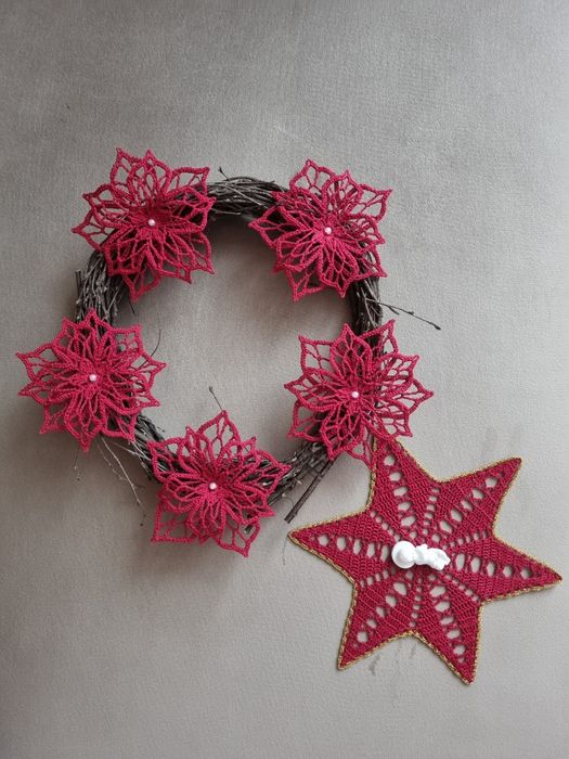 Ozdoby choinkowe w czerwieni gwiazdki