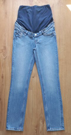 Spodnie ciążowe jeansy jeansowe H&M 34 XS Mama skinny ankle 160 64A
