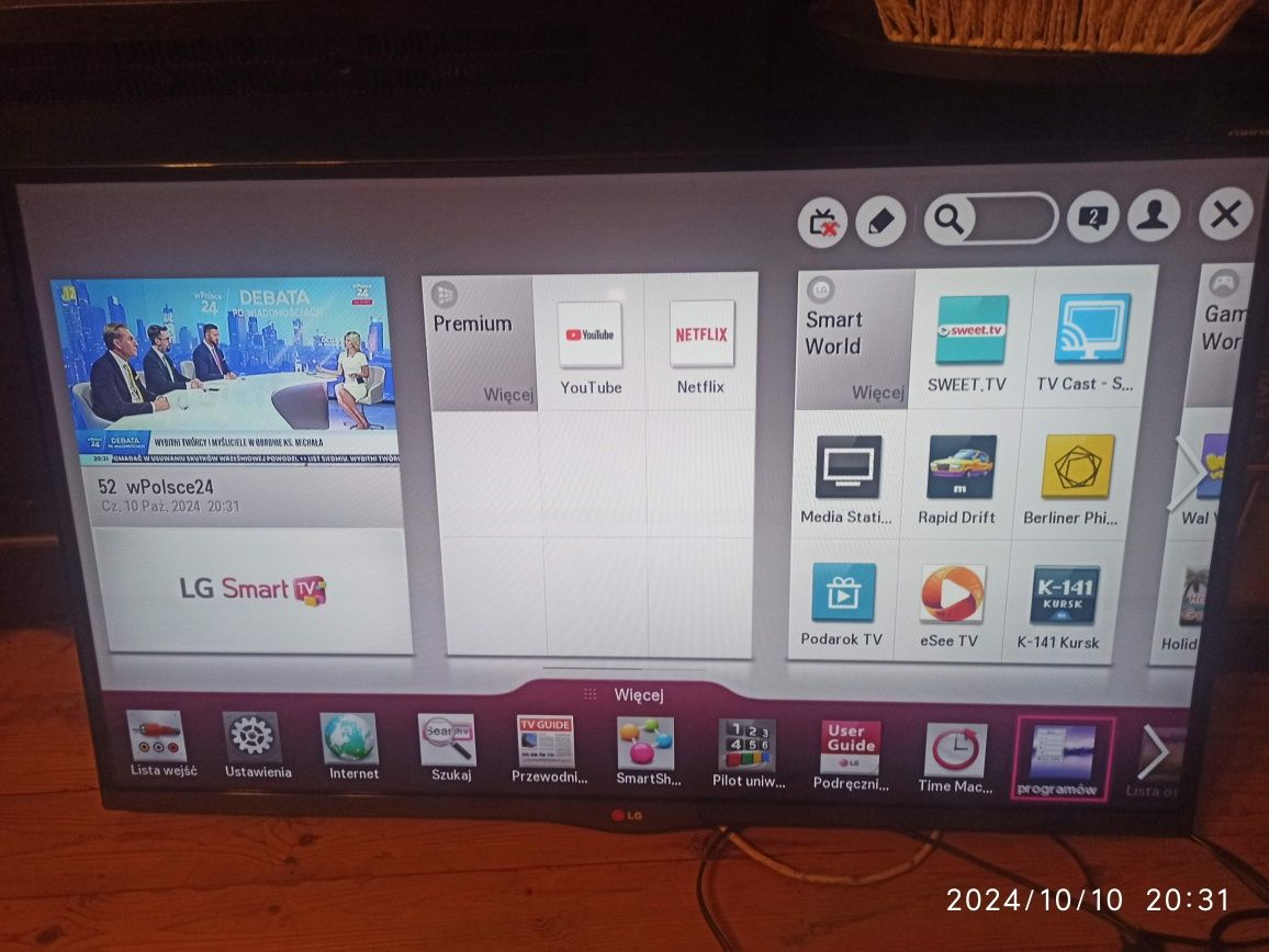 Telewizor TV LG Smart 42 cale 42LA660S Netflix YouTube wi-fi