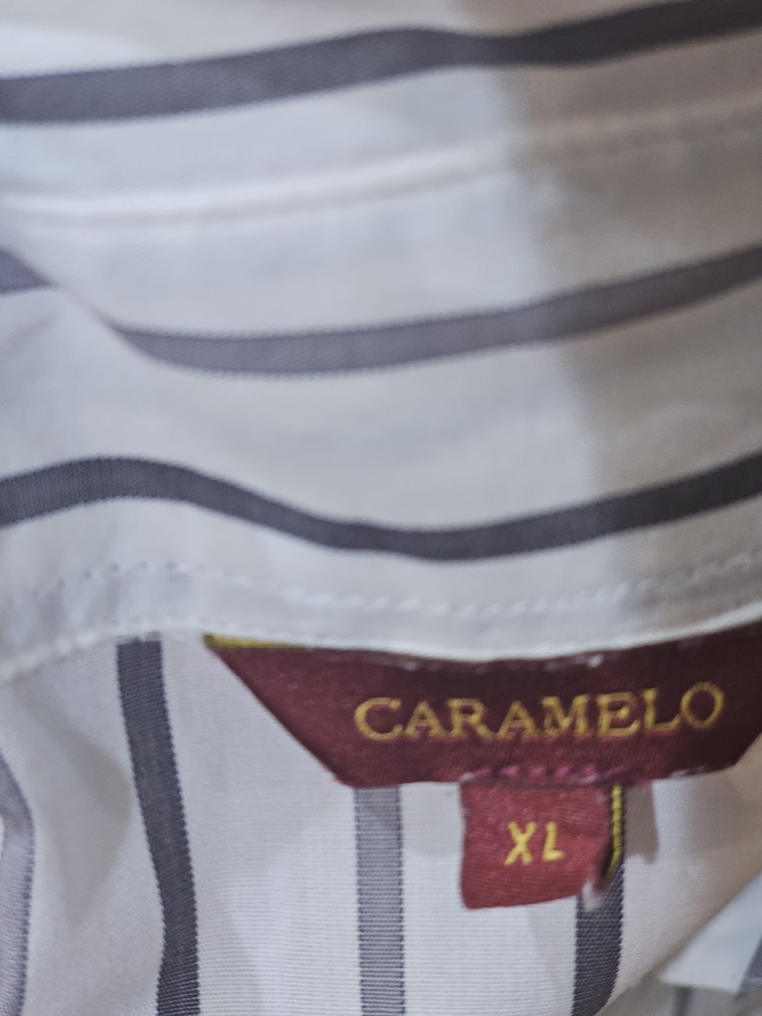Camisa às riscas Caramelo