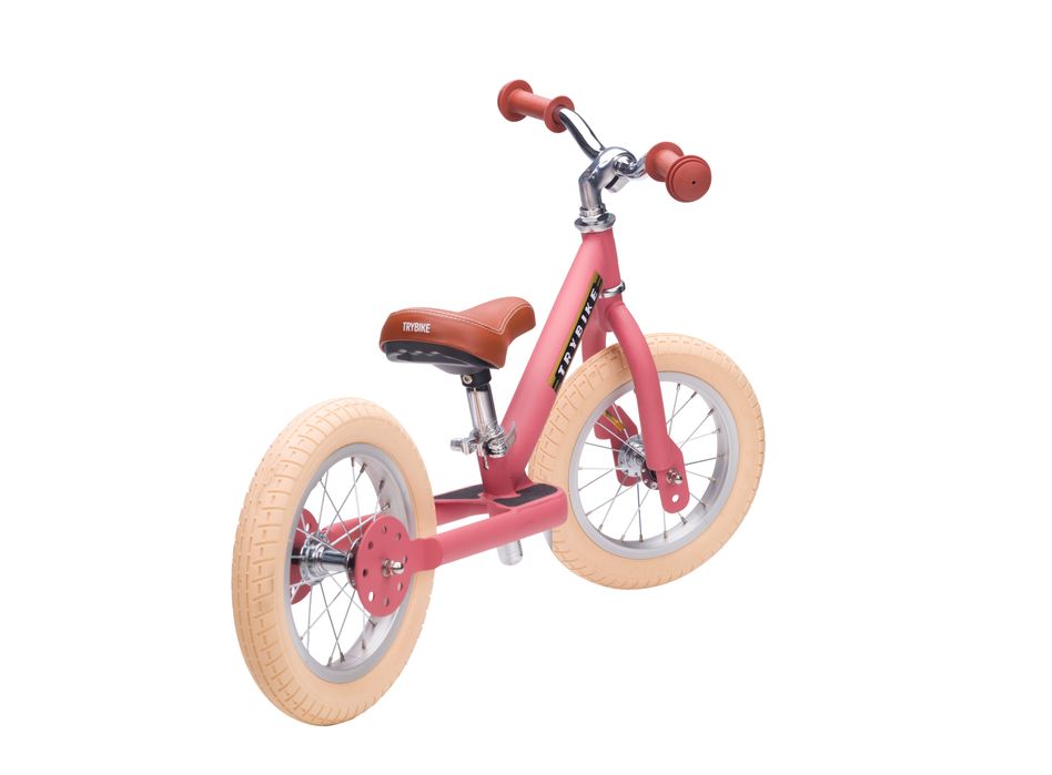 Pierwszy rowerek trójkołowy dziecięcy biegowy 2w1 różowy matowy Trybie