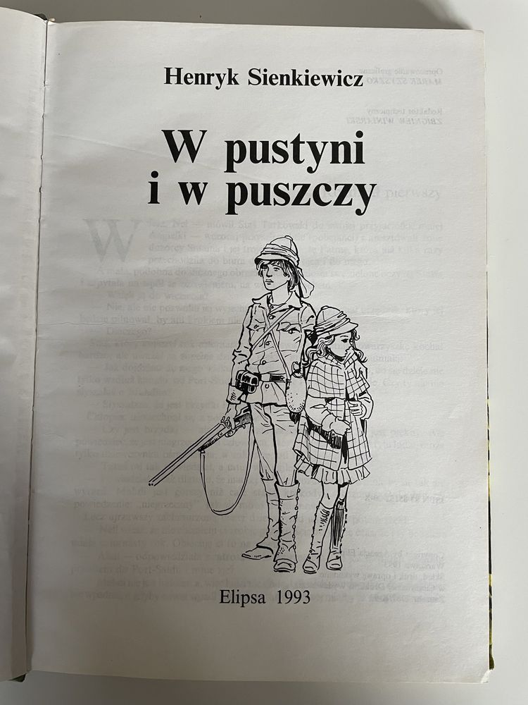 Książka pt. „W pustyni i w puszczy”