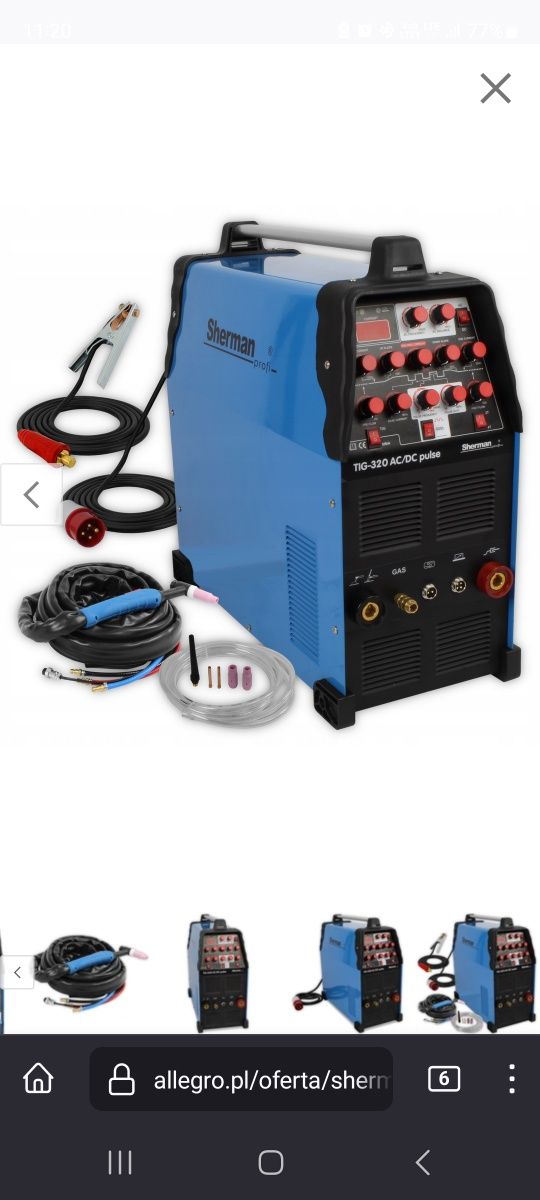 Tig ac-dc sherman 320a