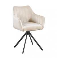 Fotel krzesło tapicerowane welur velvet nowoczesne obrotowe