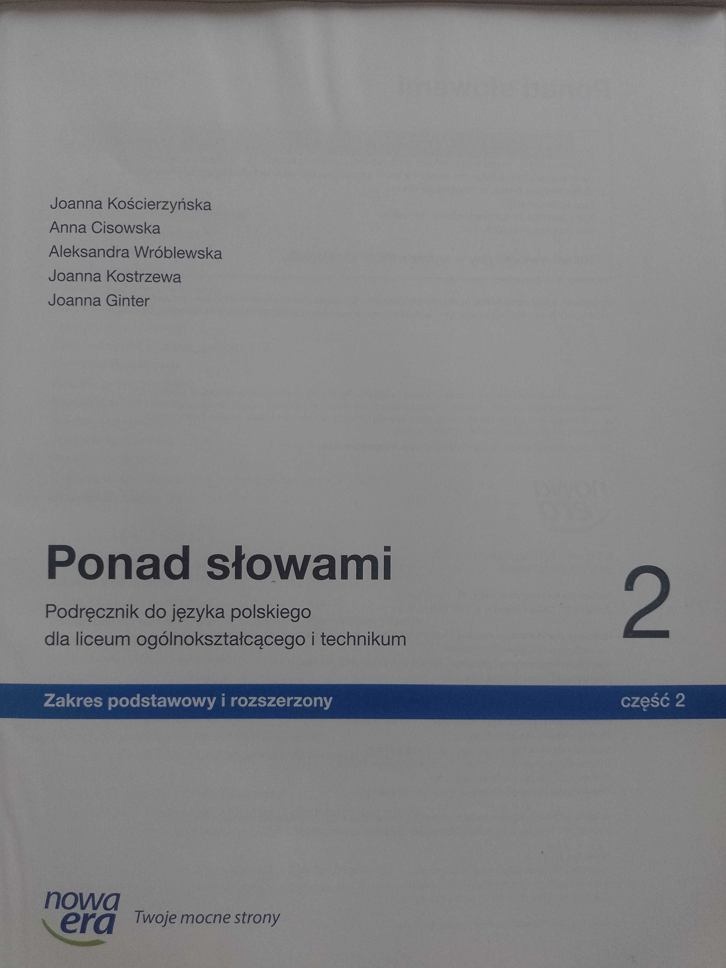 Podręcznik Ponad słowami 2