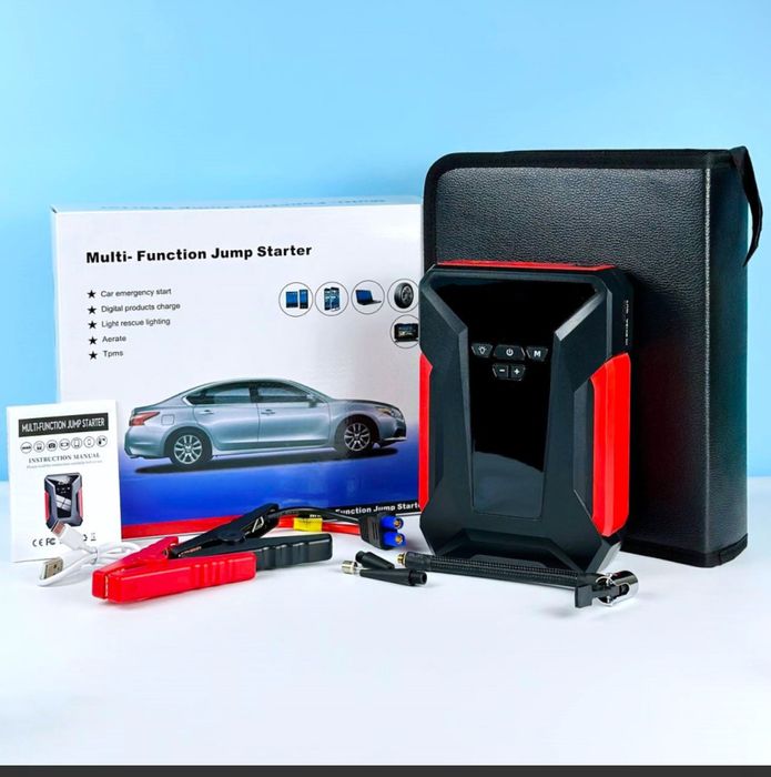 Пуско зарядний пристрій компресор, 2 в 1, Jump starter J16, бустер 160