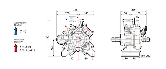 COMET Pompa opryskiwacza sadowniczego COMET APS96