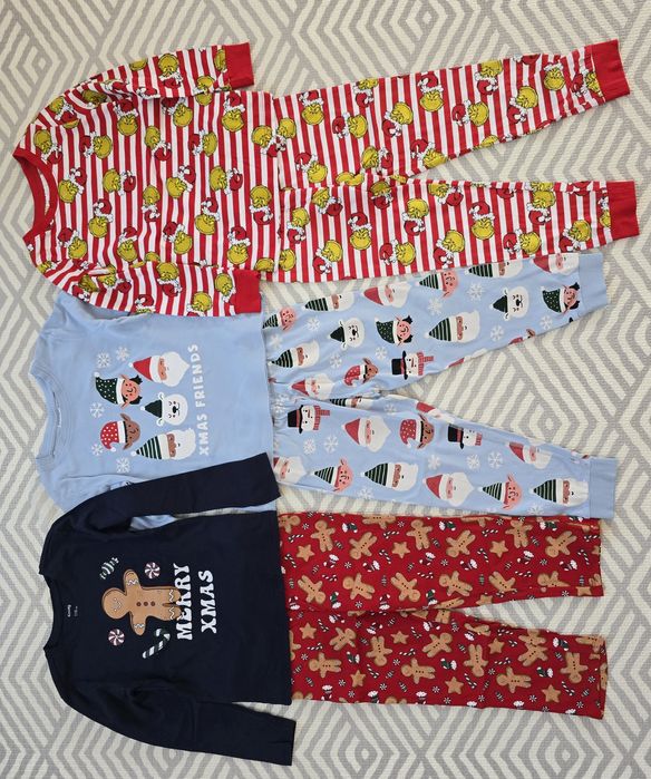Zestaw świątecznych piżam H&M/Sinsay rozm. 110-116