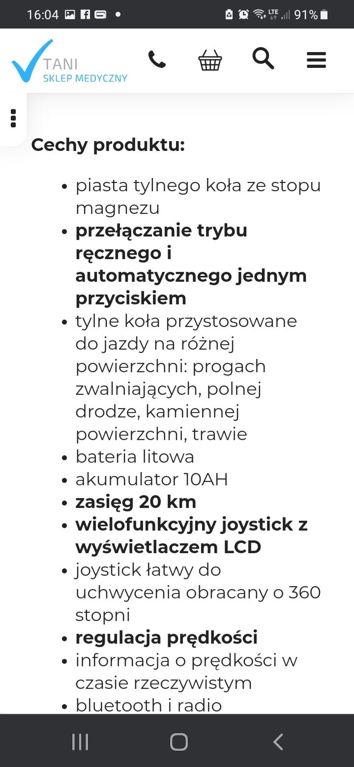 Wózek elektryczny nowy