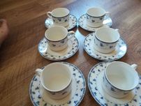 Komplet kawowy porcelana 6sztk