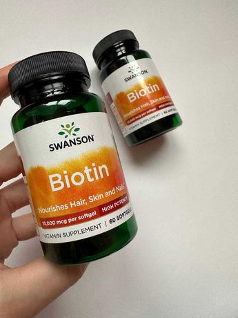 Біотин биотин 10 000 Swanson Biotin 10,000 mcg 60 капсул