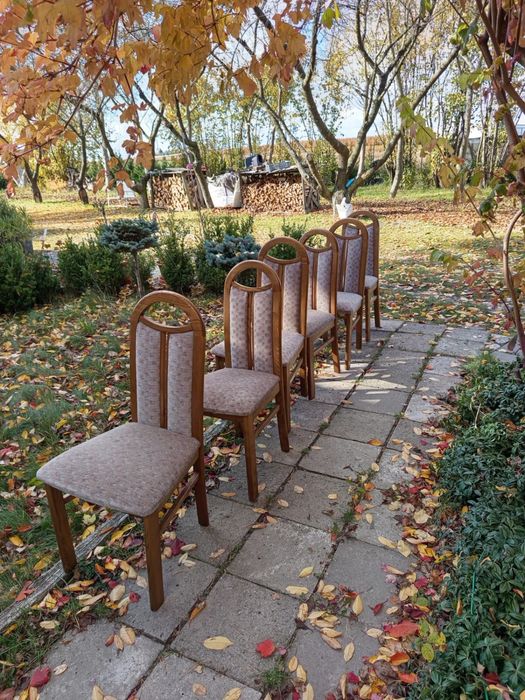 Krzesła drewniane tapicerowane