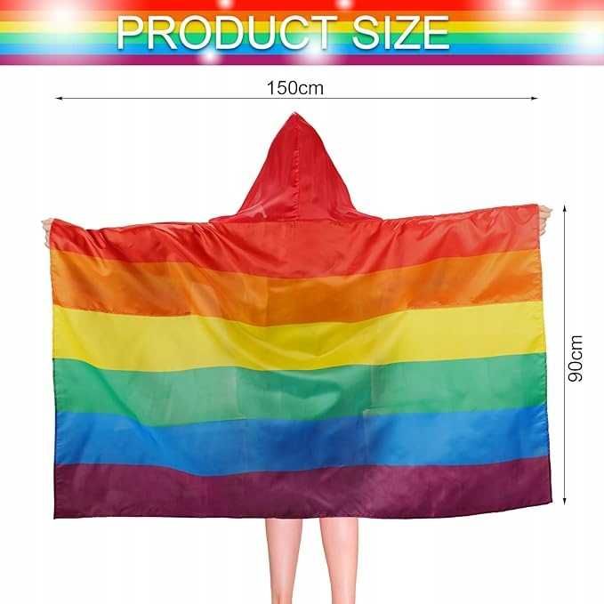 Tęczowe okulary+ flaga Rainbow Akcesoria dumy na paradę