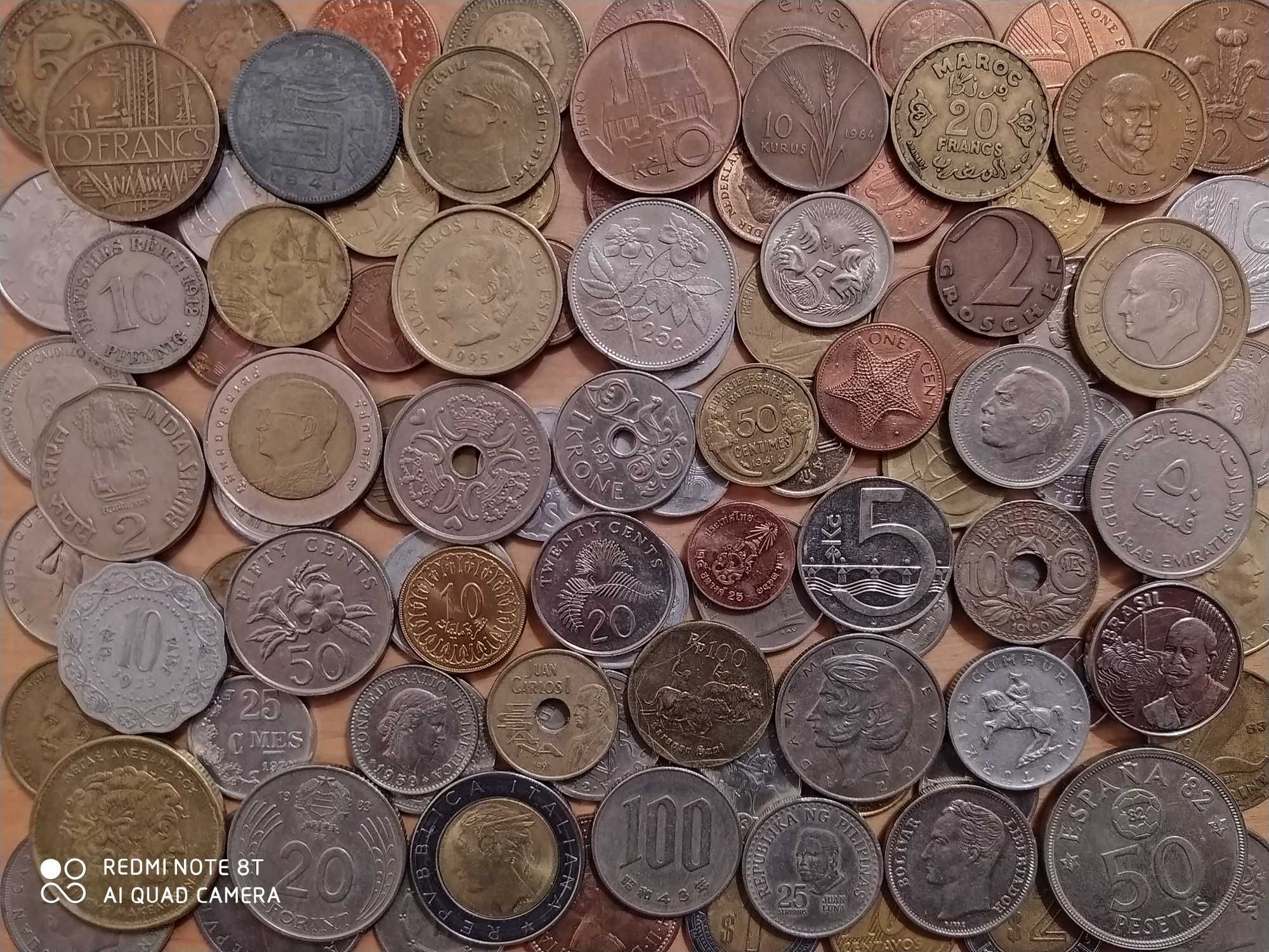 Монеты мира 100 шт без повторов все континенты №2