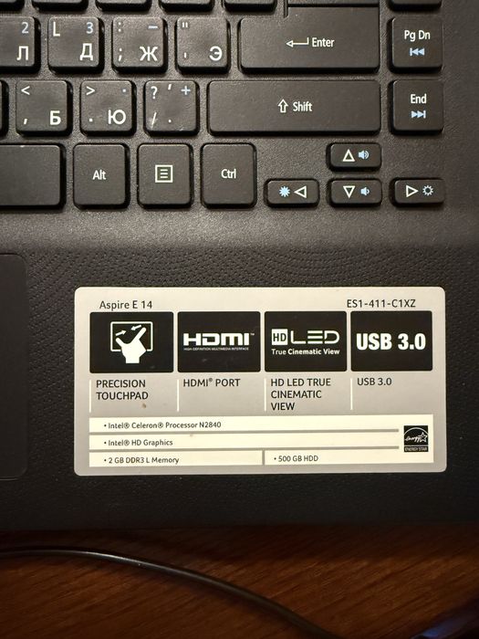 Ноутбук acer es1-411 в робочому стані з windows 7