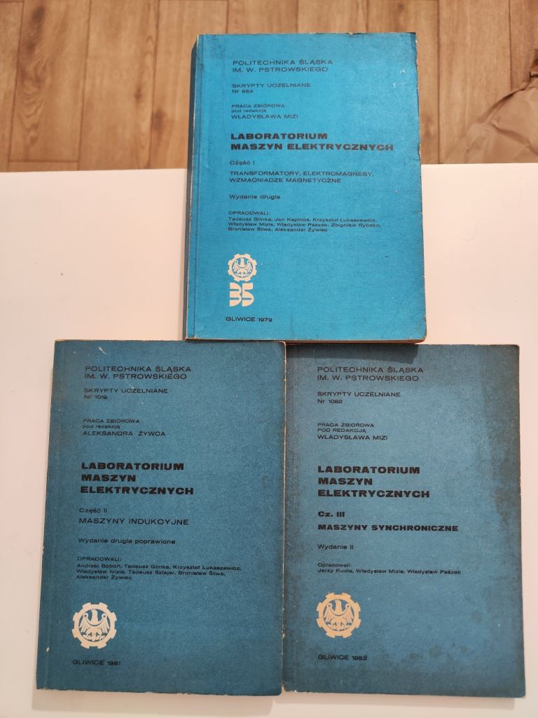 Laboratorium maszyn elektrycznych część I, II, III - 1, 2, 3