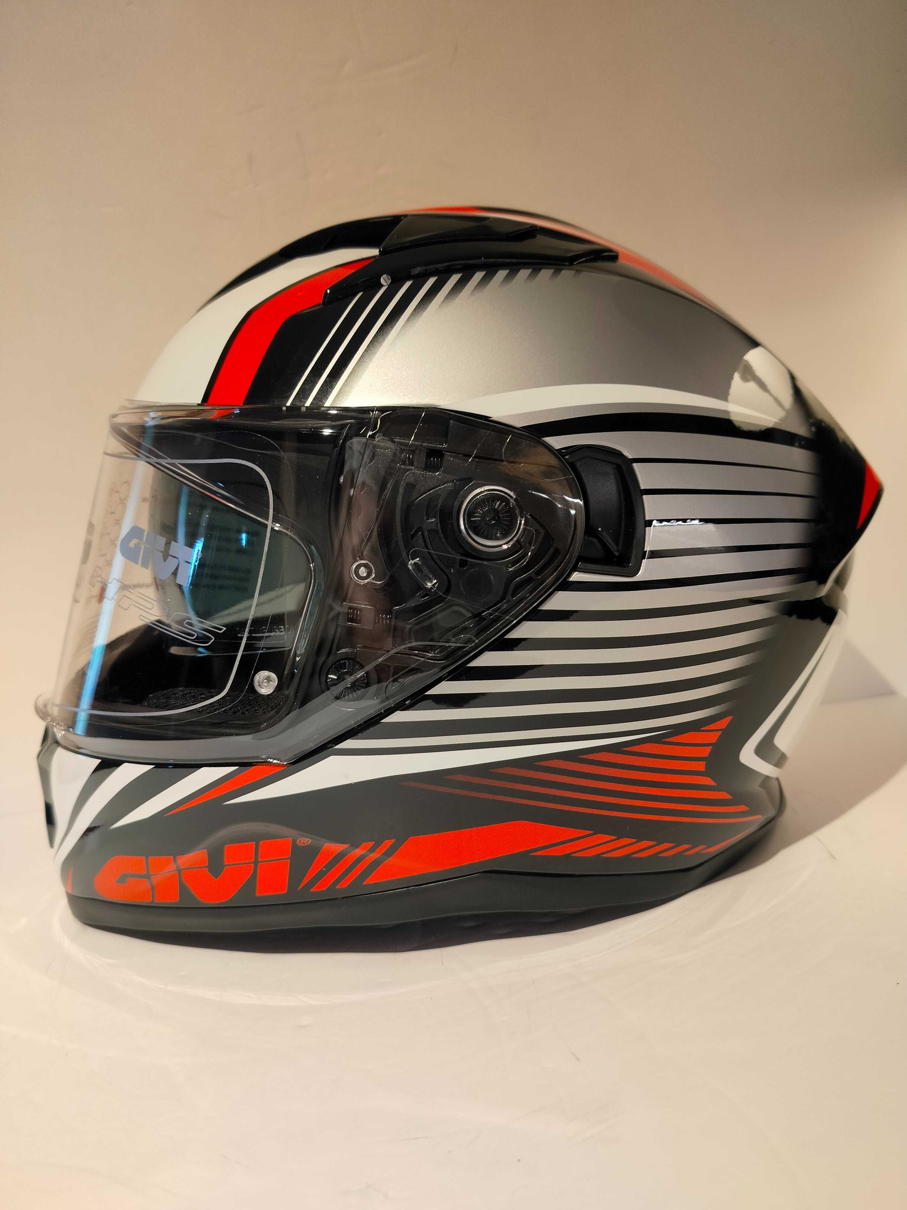 Capacete Givi dupla viseira mota scooter novo