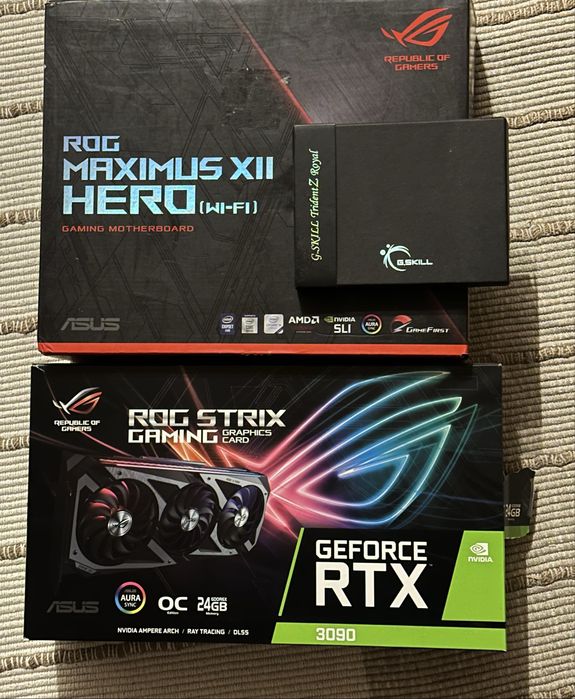 Комплект 10900k ROG 3090 Maximus HERO проц озу материнка відеокарта