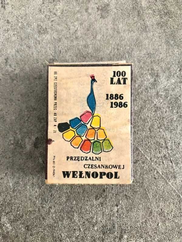 Pudełko po zapałkach Wełnopol 100 lat