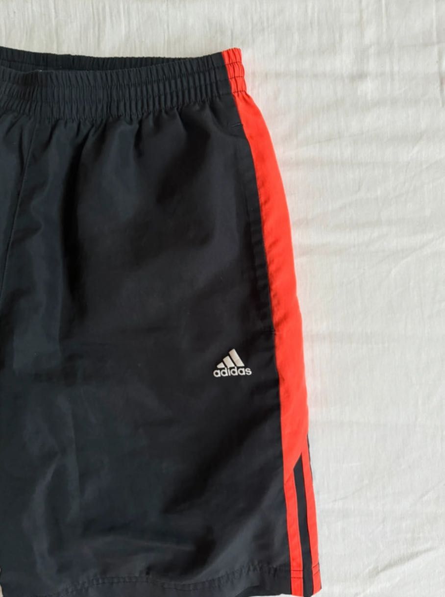 Szorty kąpielowe Adidas S czarne pomarańczowe