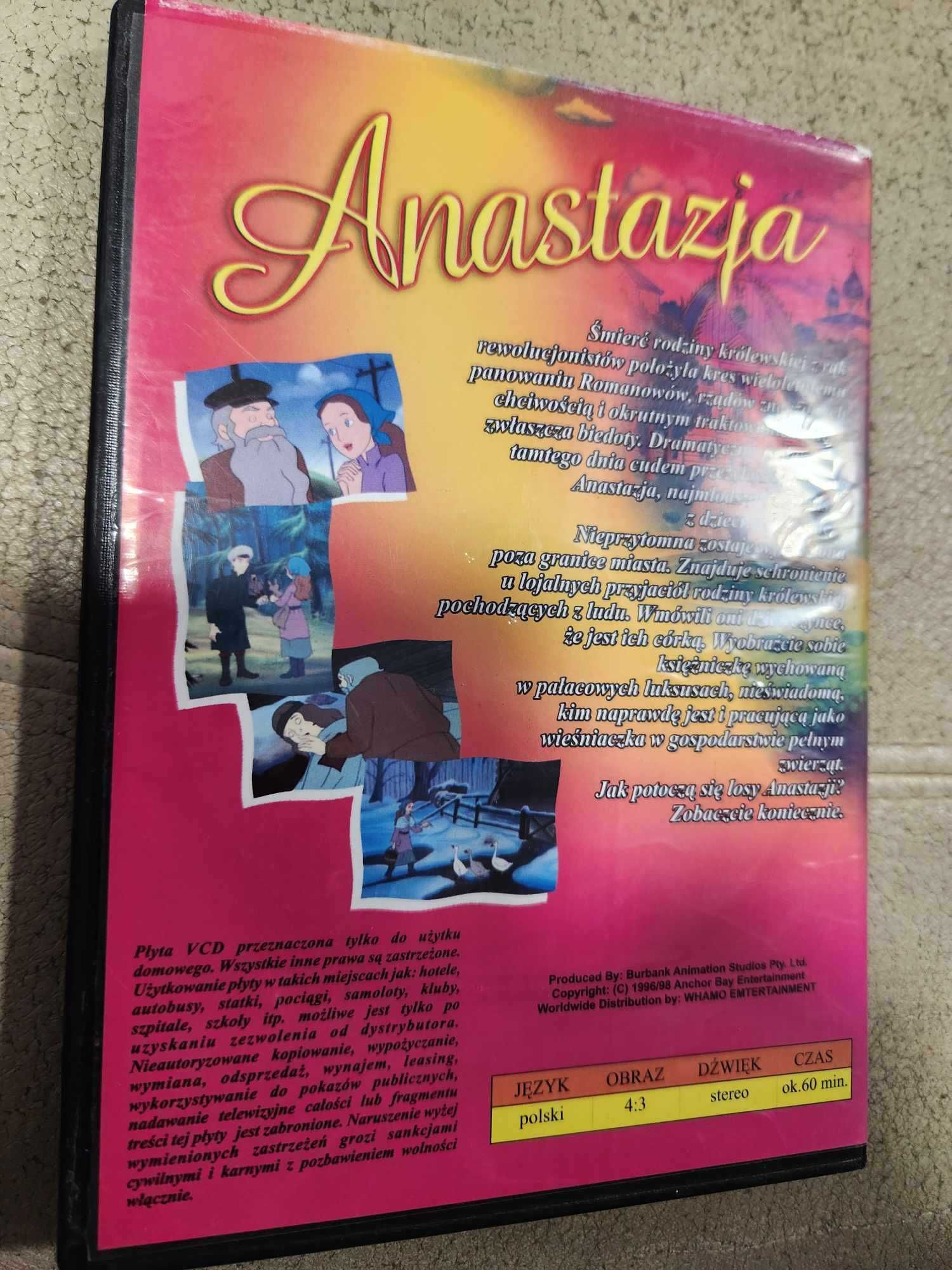 Anastazja - płyta VCD - Kino dla dzieci 1998 j.polski