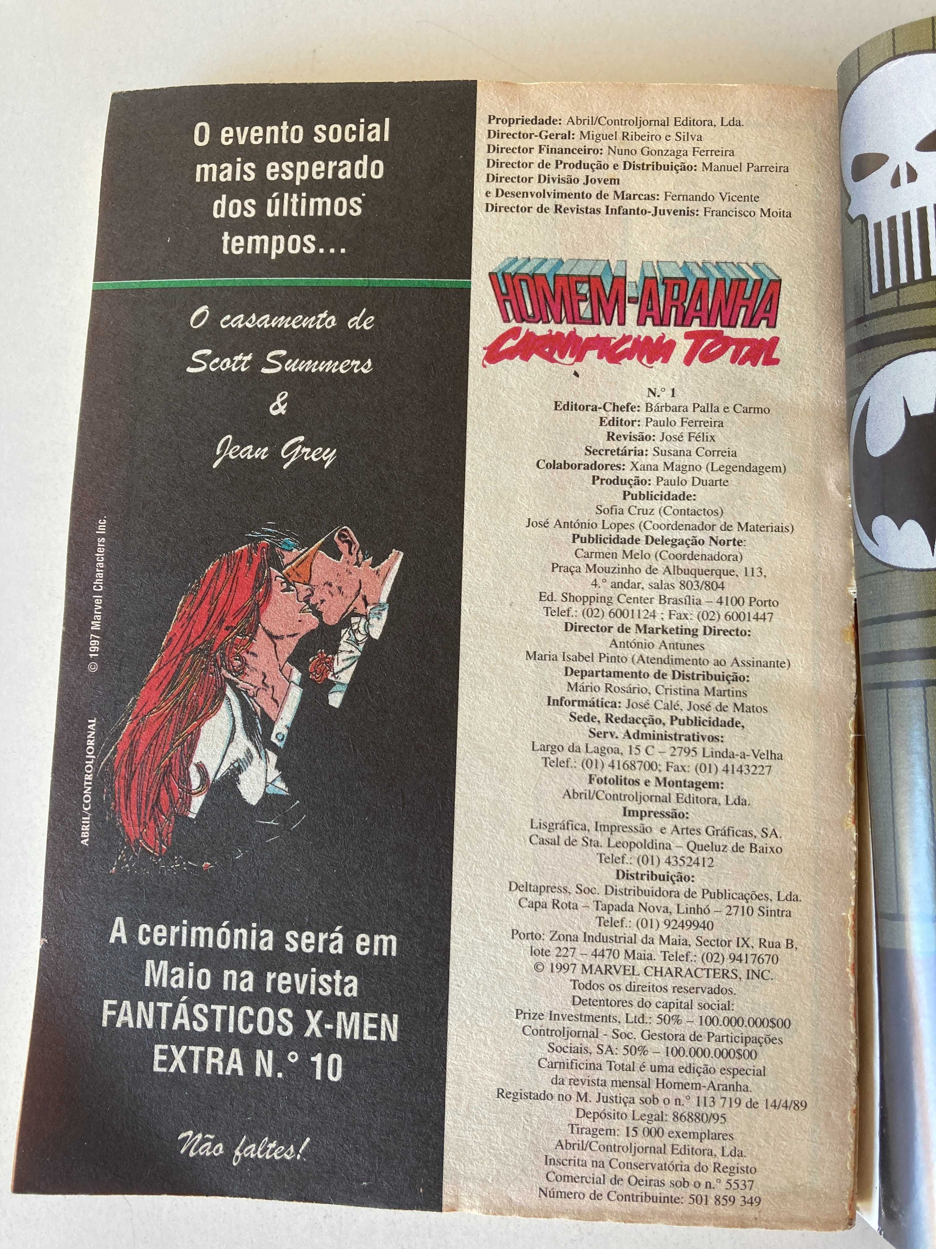 Homem-Aranha Carnificina Total Nº01 (1996) - HQ Banda desenhada PT/PT