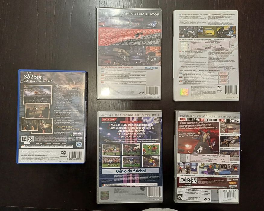 Lote de 5 jogos Ps2