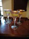 3 copos de licor antigos dourados