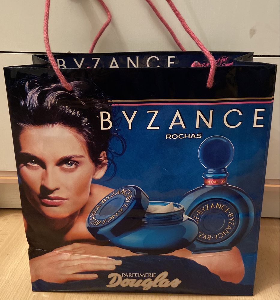 Torba prezentowa papierowa po perfumach Rochas Byzance vintage Douglas
