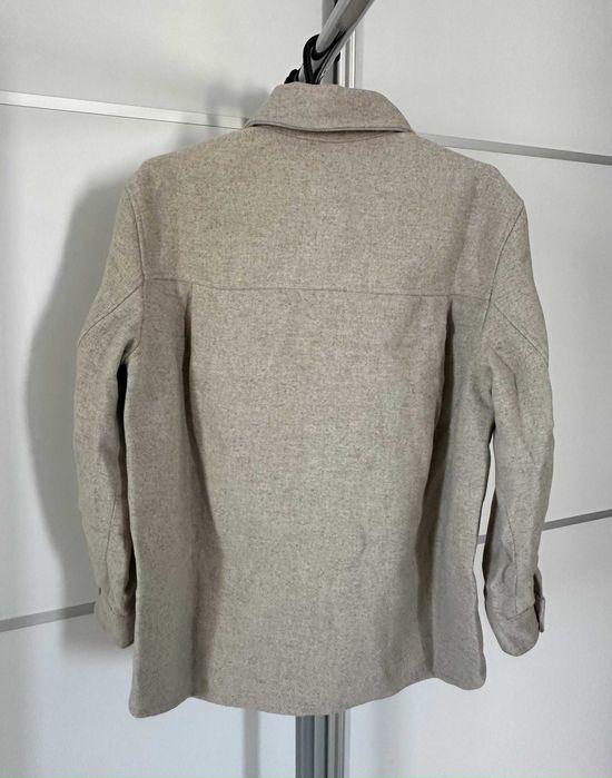 Піджак-сорочка світло-бежевий меланж фірмова стильна h&m жіноча