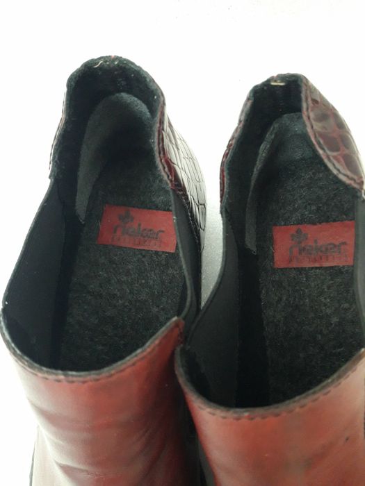 Rieker шкіряні м'які утеплені черевики 39 р