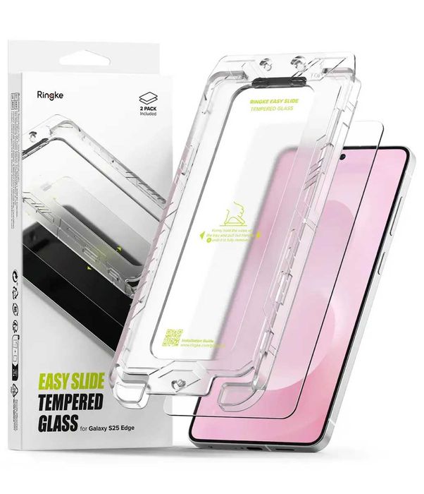 Защитное стекло Ringke Easy Slide 2-Pack для Samsung S25 Edge Clear