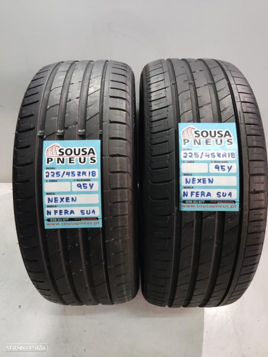 2 pneus semi novos 225-45r18 nexen - oferta dos portes