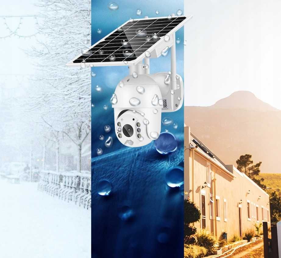 KAMERA SOLARNA zewnętrzna obrotowa kamera na panel solarny wifi fullhd