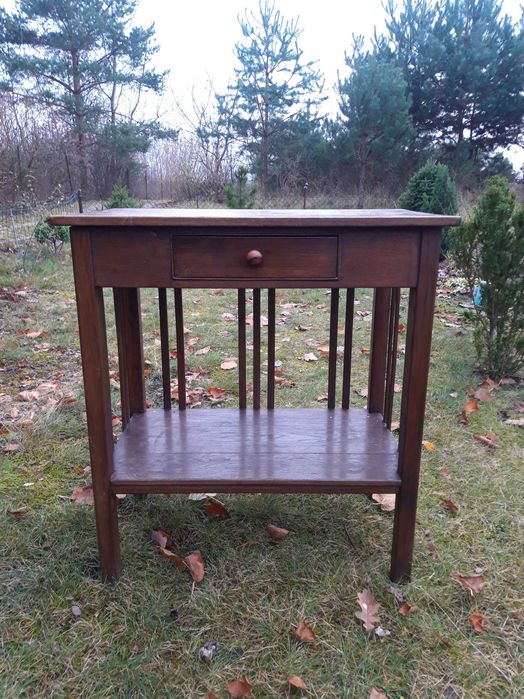 Stary stolik dębowy