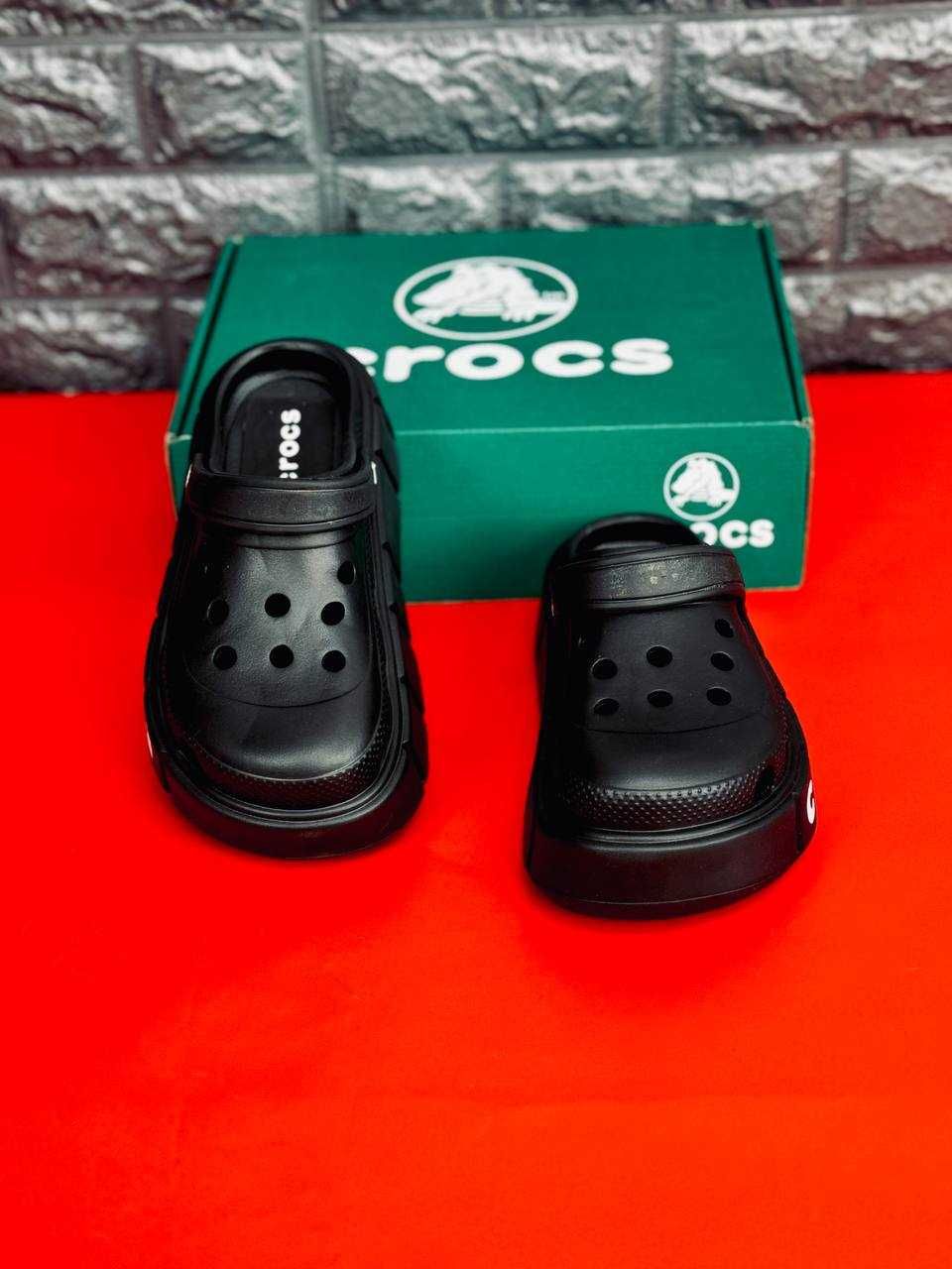 Шльопки жіночі крокси сабо crocs\ женские кроксы на высокой подошве