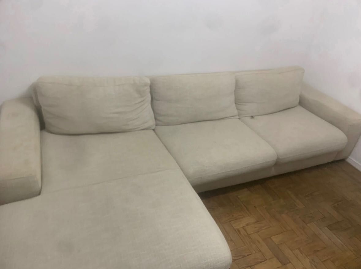 Sofá lounge creme 90€