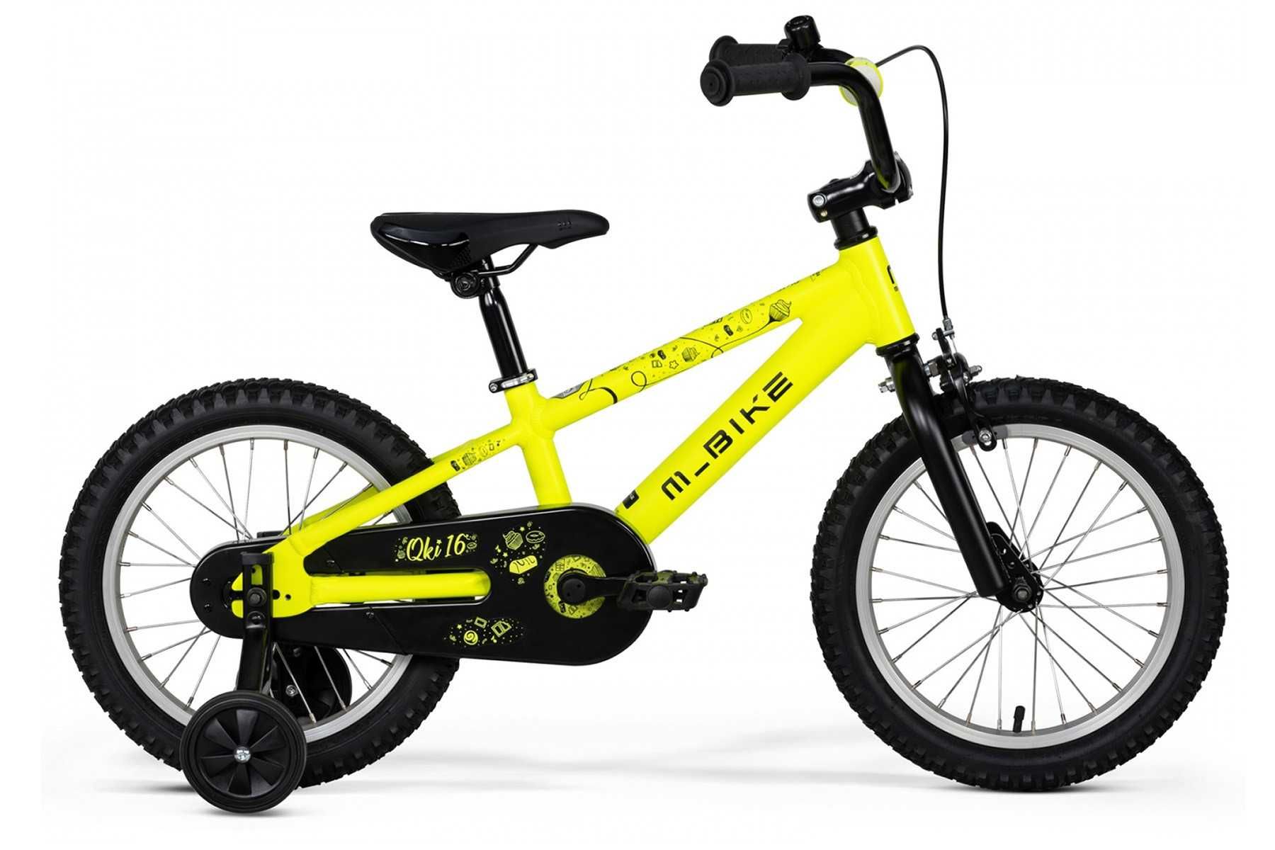 Rower dziecięcy M_BIKE Qki 16 Neon Yellow 2022