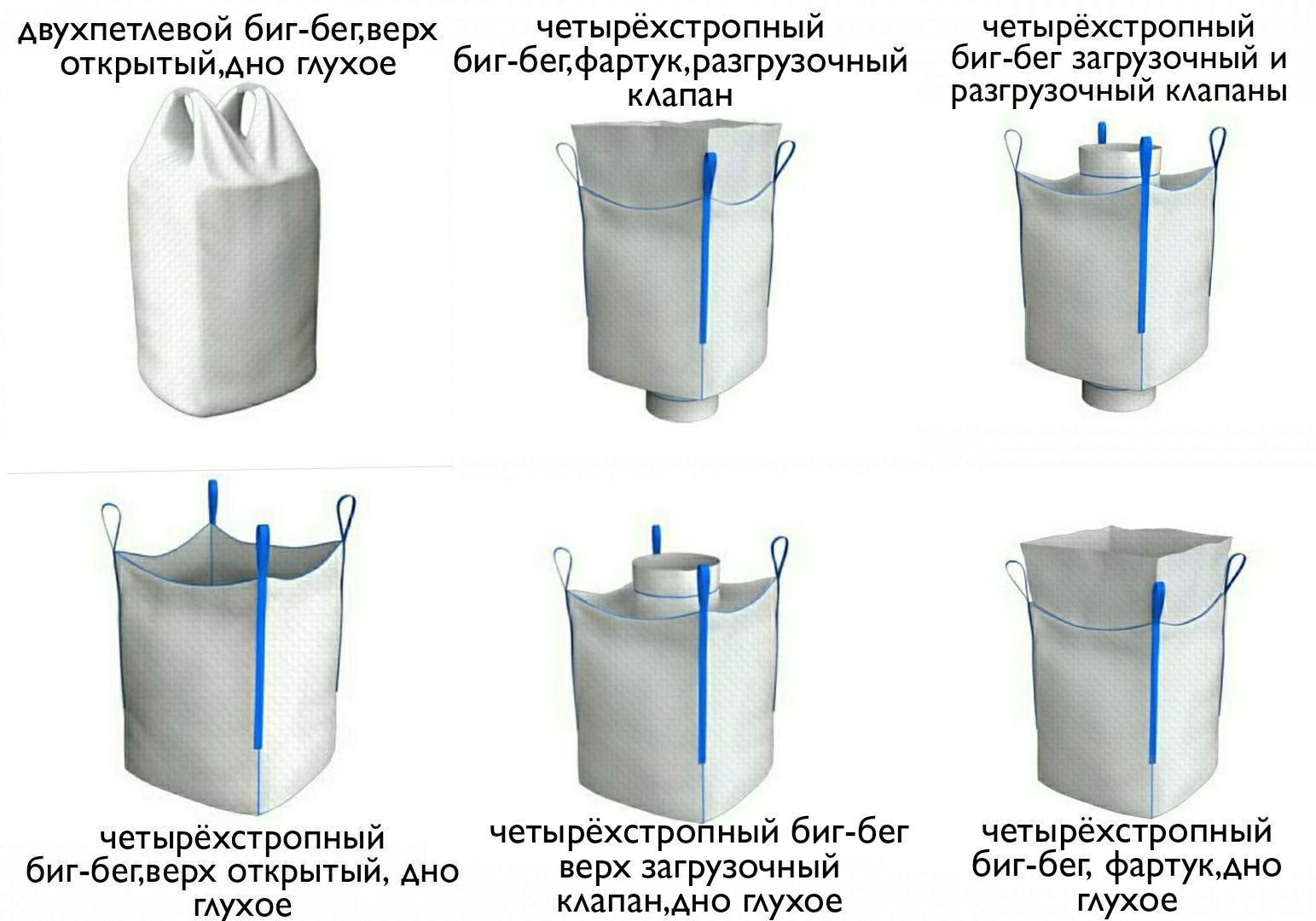 Мешки 90*55см, 105*55см, 75*50см, 150*100см, 200*100см.