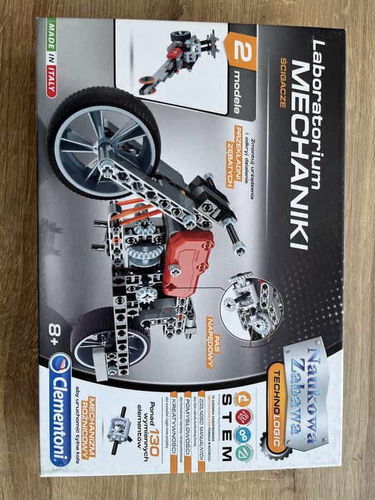 Klocki jak lego technics laboratorium mechaniki ścigacze motocykl.