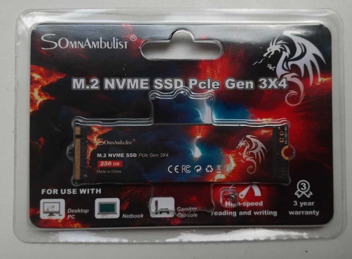 SSD 256ГБ Твердотільний жорсткий диск SomnAmbulist M2 NVME 256gb 2280