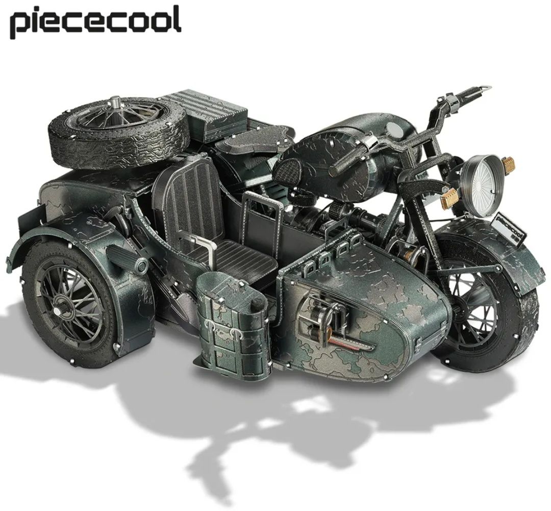 Конструктор металлический 3D пазл Мотоцикл с коляской "К-750"