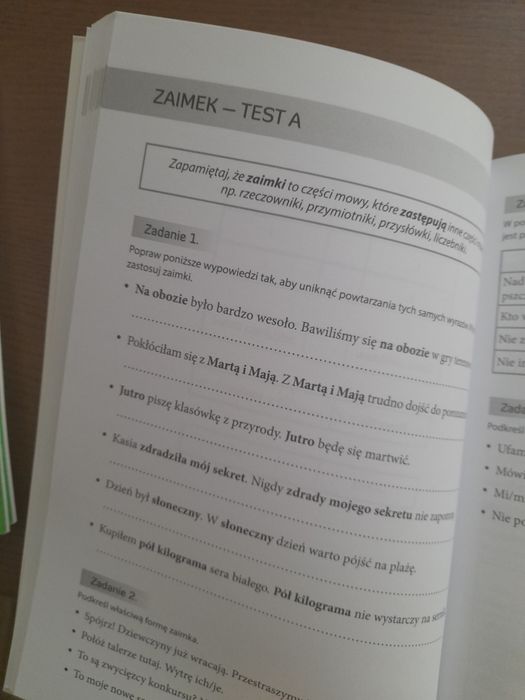 Piątoteściki z gramatyki, nowe