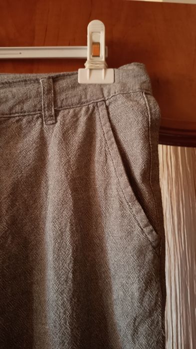 Linen Life  Niemieckie męskie spodnie lniano-bawełniane, 55% Len, M/L