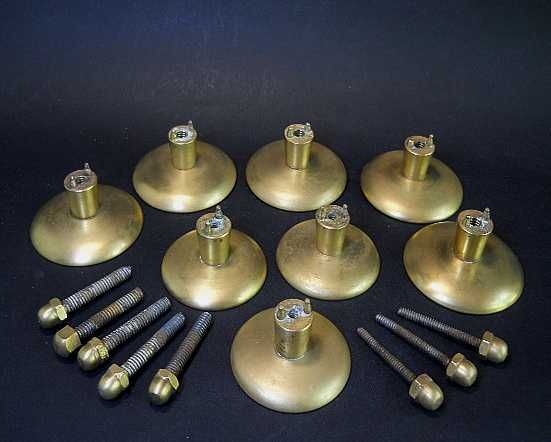 Антикварные ручки для мебели с крепление - латунь, сталь