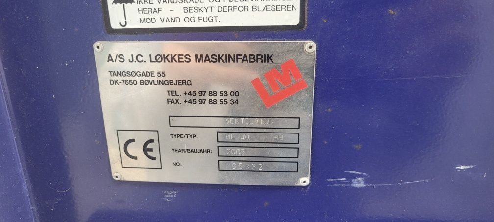 Wentylator do suszarni dużej wydajności silnik 30kW